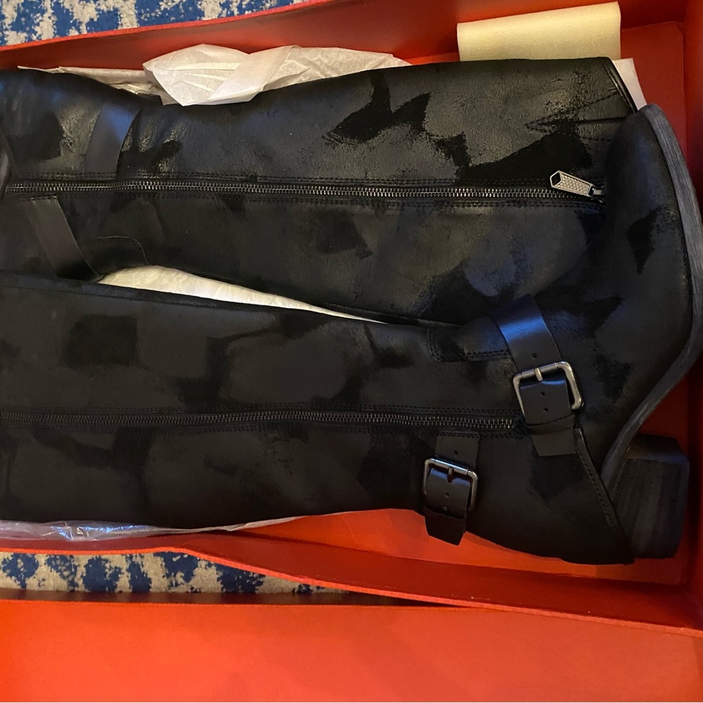Festival Donald Pliner cowboy riding roots black leather